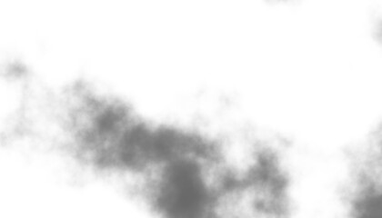Aufkleber - Black smoke steam isolated transparent background. Fog and mist effect for text or space. Overlay with transparent background