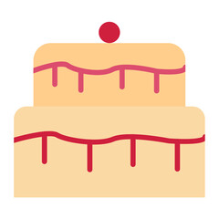 Canvas Print - Two Layered Cake Icon Style