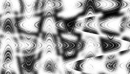 Poster - Modern abstract overlay transparent background texture with layers of black and gray transparent material in grunge lines in random geometric
