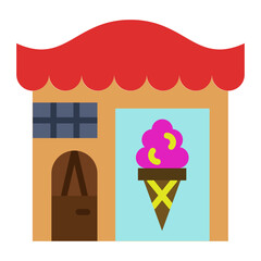 Poster - Icecream Shop Icon Style