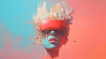 Poster - Surreal Shifting Shapes and Colors Representing the Fluidity of Creativity