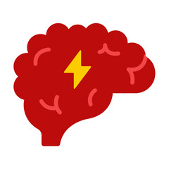 Sticker - Brain Power Icon Style