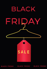 Black Friday Sale banner. Modern minimal design. Template for promotion, advertising, web, social and fashion ads. Vector. 