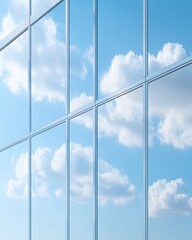Wall Mural - the sky is blue and cloudy