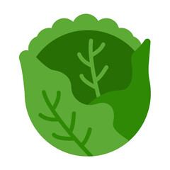 Wall Mural - Cabbage Icon Style