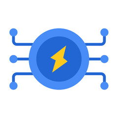 Sticker - Electric Energy Icon Style