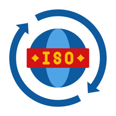 Wall Mural - Iso Standards Icon Style