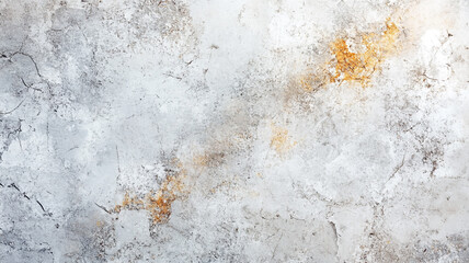 Poster - Textured concrete surface with mixed gray tones and rust-like stains in natural light
