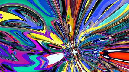 Colorful abstract psychedelic and fluid background for music