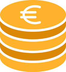 Wall Mural - Euro Money Coins Icon