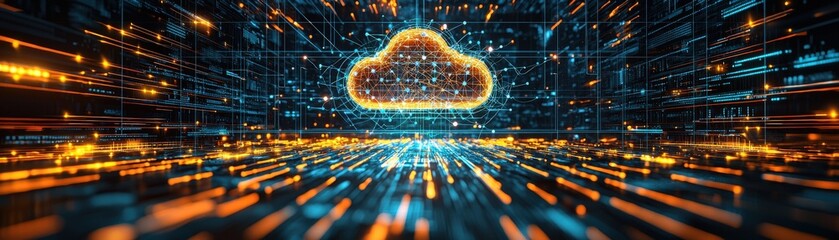 Poster - Glowing 3D Cloud Rendering with Digital Elements