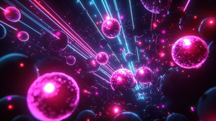 Poster - Striking Anime Style Visual with Neon Elements