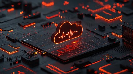 Poster - Glowing Cloud Rendering in 3D Vector Style