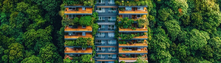 Poster - Striking 3D Vector Rendering of Green Urban Architecture