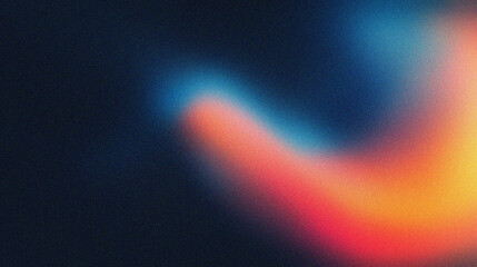 Wall Mural - abstract background with blurred wavy lines in blue and orange colors