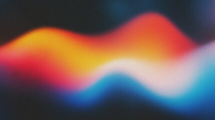 Wall Mural - abstract background with blurred wavy lines in blue and orange colors