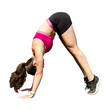 © Rawpixel.com - Woman athlete png stretching by doing a downward dog psd