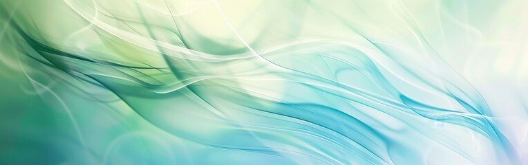 Leinwandbilder - A blue and green wave with white lines