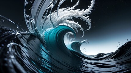 Abstract aesthetic wave background