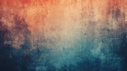 Wall Mural - A grunge background with orange, blue, and grey colors.