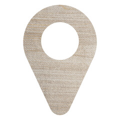 Poster - Wood textured pin icon design element