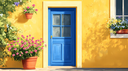  window with flowers