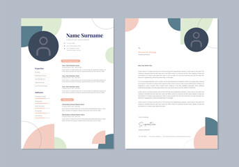creative cv templates. professional resume, cover letter business layout job applications. vector mo