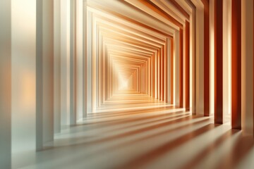Wall Mural - a captivating journey through symmetrical illusions of light and space in abstract design
