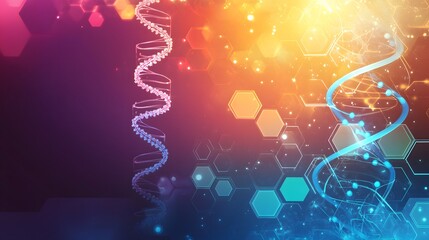 Poster - Abstract Digital Representation of a Double Helix DNA Strand