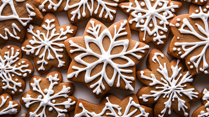 Wall Mural - Iced Ginger Cookie Background