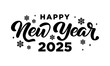 © Jameel - HAPPY NEW YEAR 2025 black vector brush calligraphy banner