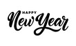 © Jameel - HAPPY NEW YEAR 2025 black vector brush calligraphy banner