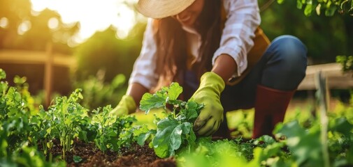 A couple gardening together on a sunny Sunday, enjoying nature and each other s company, Sunday gardening, couple bonding