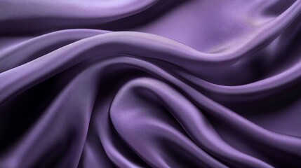 Wall Mural - soft, luxurious purple satin fabric, draped and flowing.