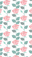 Poster - Elegant floral rose pattern