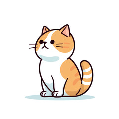 Sticker - Cute cartoon orange tabby cat