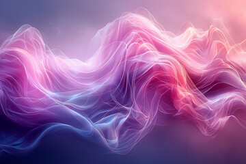 Poster - This captivating background features fluid waves in shades of pink and purple, creating a serene and dreamy atmosphere that brightens any digital space