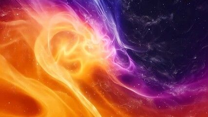 Wall Mural - cosmic dance of vibrant colors in abstract space background