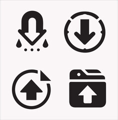 Poster - download vector icon silhouette on a white background