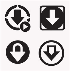 Poster - download vector icon silhouette on a white background