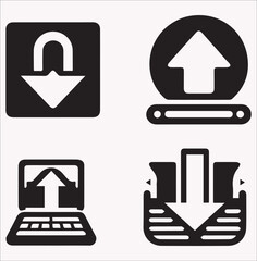 Poster - download vector icon silhouette on a white background