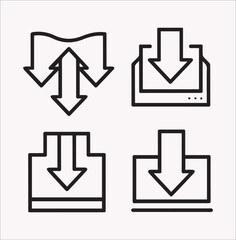 Poster - download vector icon silhouette on a white background