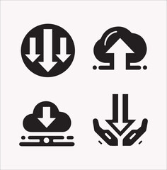 Poster - download vector icon silhouette on a white background