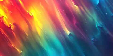 Canvas Print - Vibrant Rainbow Gradient Background for Design Use