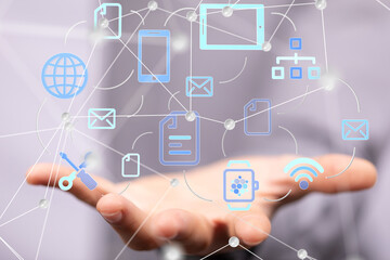 using cloud technology to send and receive files.