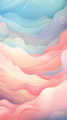 Sticker - Abstract pastel gradient waves