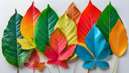 Vibrant Autumn Leaves Displaying a Kaleidoscope of Colors for Nature-Inspired Projects and Designs