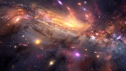 an amazing a view of galaxy with thousands of lights in a celestial design