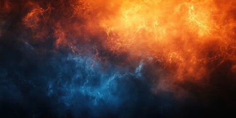 Canvas Print - Abstract Dark Orange and Blue Background Design