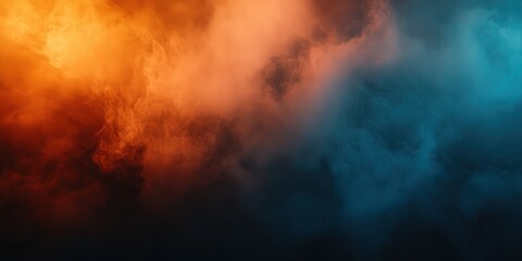 Wall Mural - Dark Orange and Blue Abstract Background Design